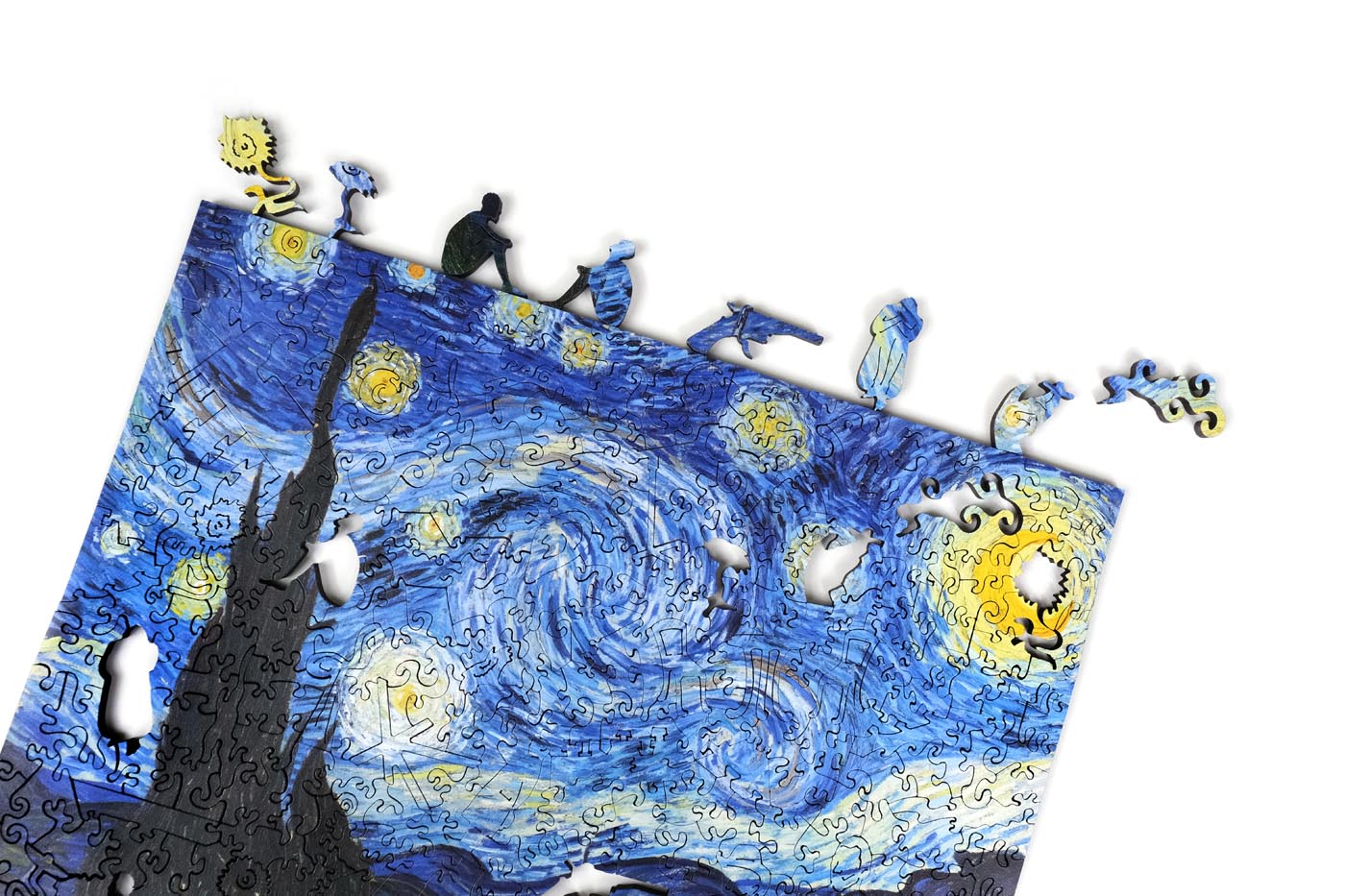海裡魚 - 《名畫博物館》梵谷雙面木質拼圖