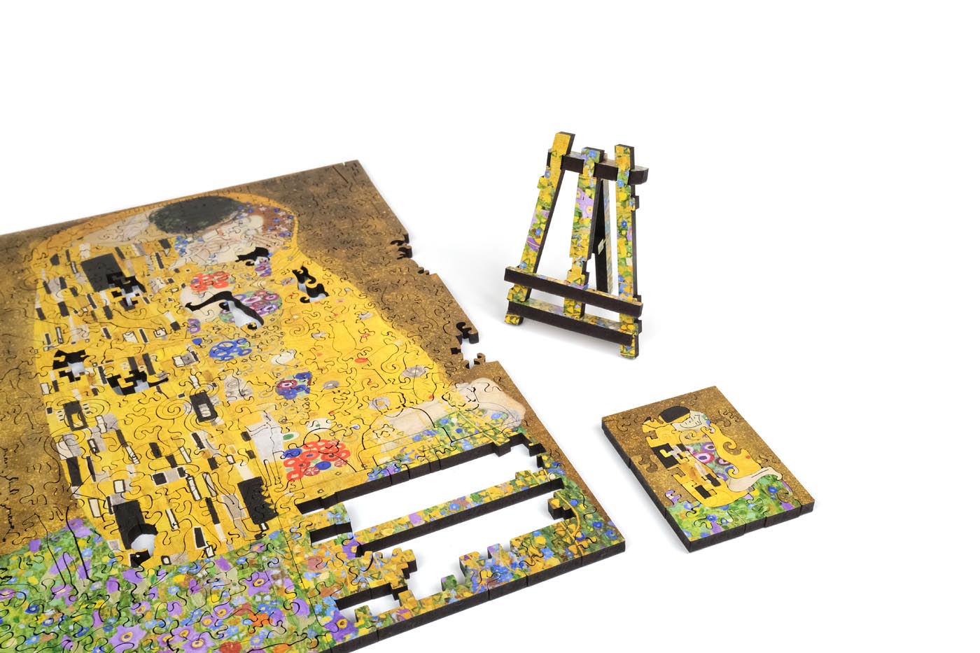 克林姆雙面木質拼圖