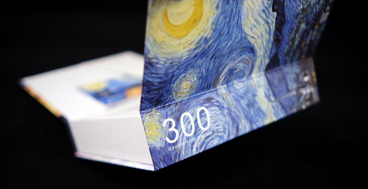 海裡魚 - 《名畫博物館》梵谷雙面木質拼圖