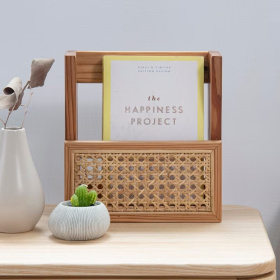 實木籐編置物架 / 收納盒（S）