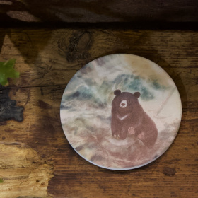 Anyu 小黑熊陶瓷杯墊