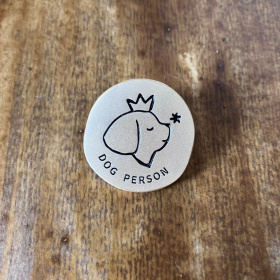 金屬電鍍霧金胸針 DOD PERSON-黑線款3