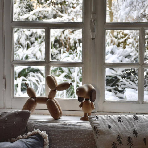 丹麥Boyhood - 氣球狗擺飾（橡木色）