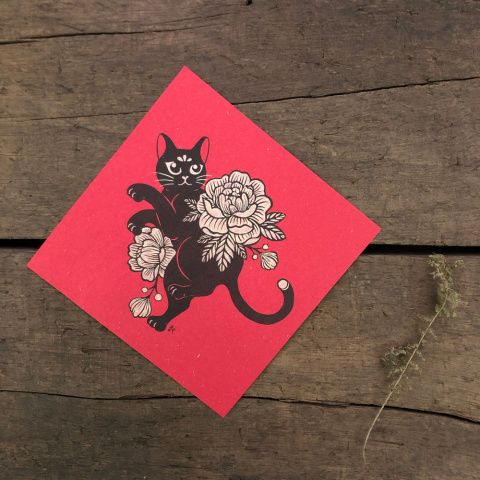 《牡丹花》喜美 新年春聯（金色版）