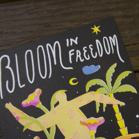 Ivy Tsai - 插畫卡片 Bloom in freedom