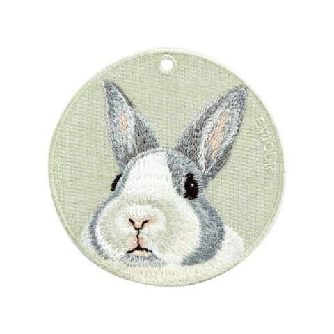 雙面刺繡吊飾（兔子）