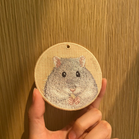 雙面刺繡吊飾（倉鼠）