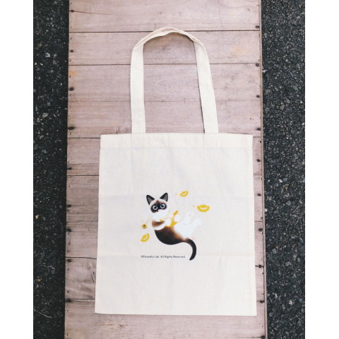 《招財濛濛》插畫購物提袋