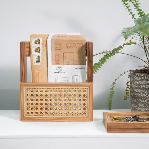 實木籐編置物架 / 收納盒（S）