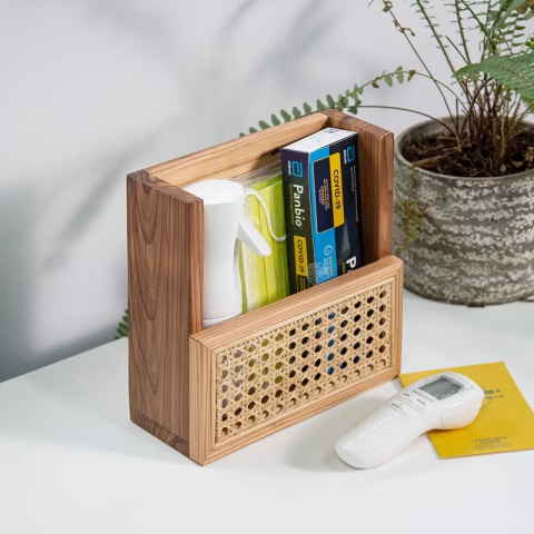 實木籐編置物架 / 收納盒（S）