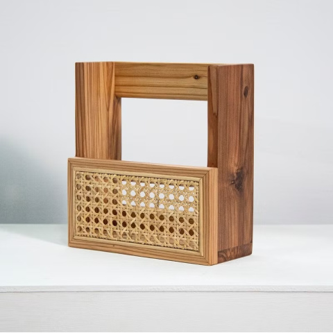 實木籐編置物架 / 收納盒 柳杉