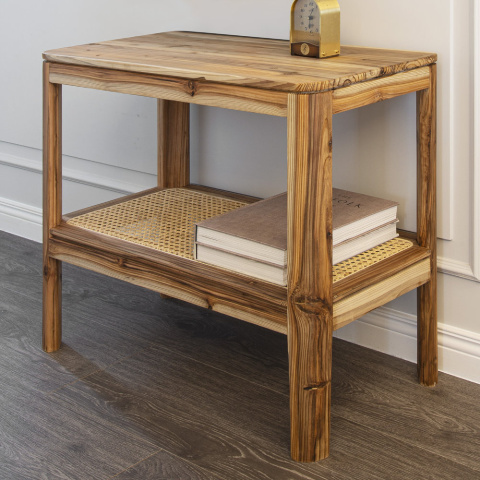 土與木之間 - 《Corner》實木藤編邊櫃