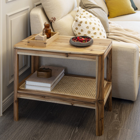 土與木之間 - 《Corner》實木藤編邊櫃