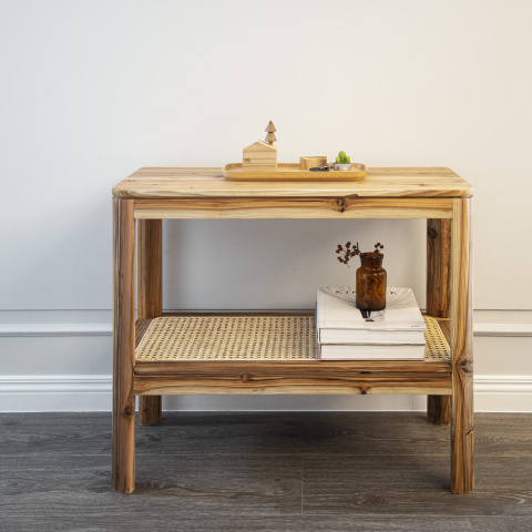 土與木之間 - 《Corner》實木藤編邊櫃