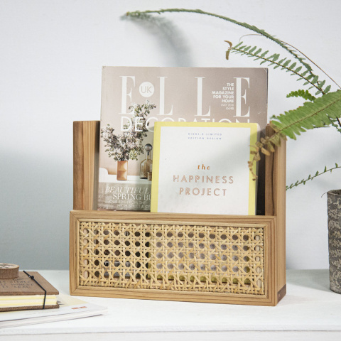 土與木之間 - 實木籐編置物架 / 收納盒（M）