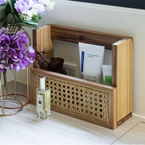 土與木之間 - 實木籐編置物架 / 收納盒（M）