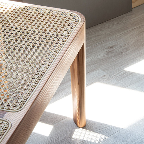 土與木之間 - 《Corner》H42實木藤編長凳