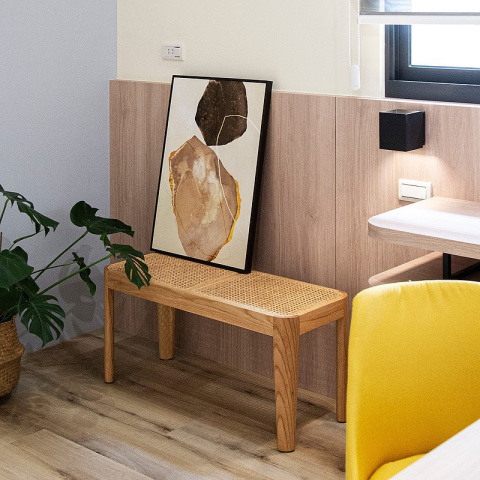 土與木之間 - 《Corner》H42實木藤編長凳