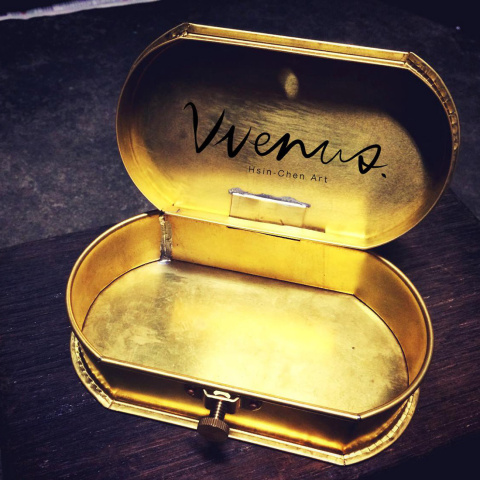 欣辰藝術黃銅收藏盒 手工焊錫痕