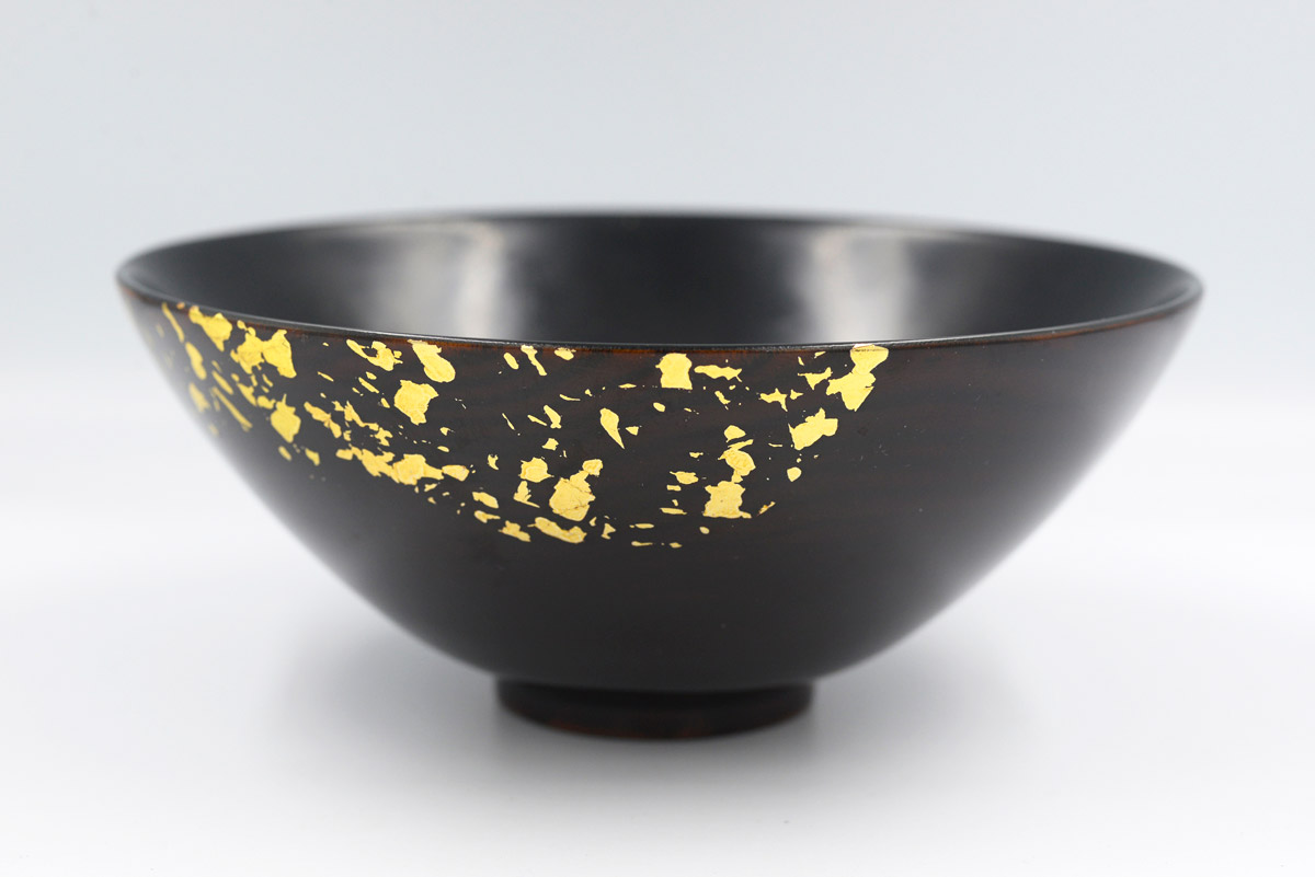光山行漆器 金箔蒔繪漆碗