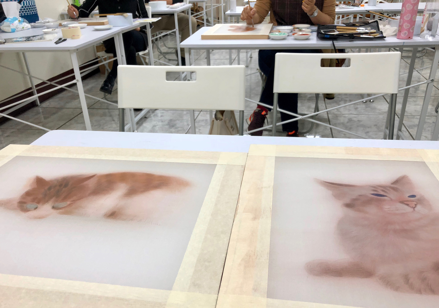 陳珮怡・岩彩畫金魚