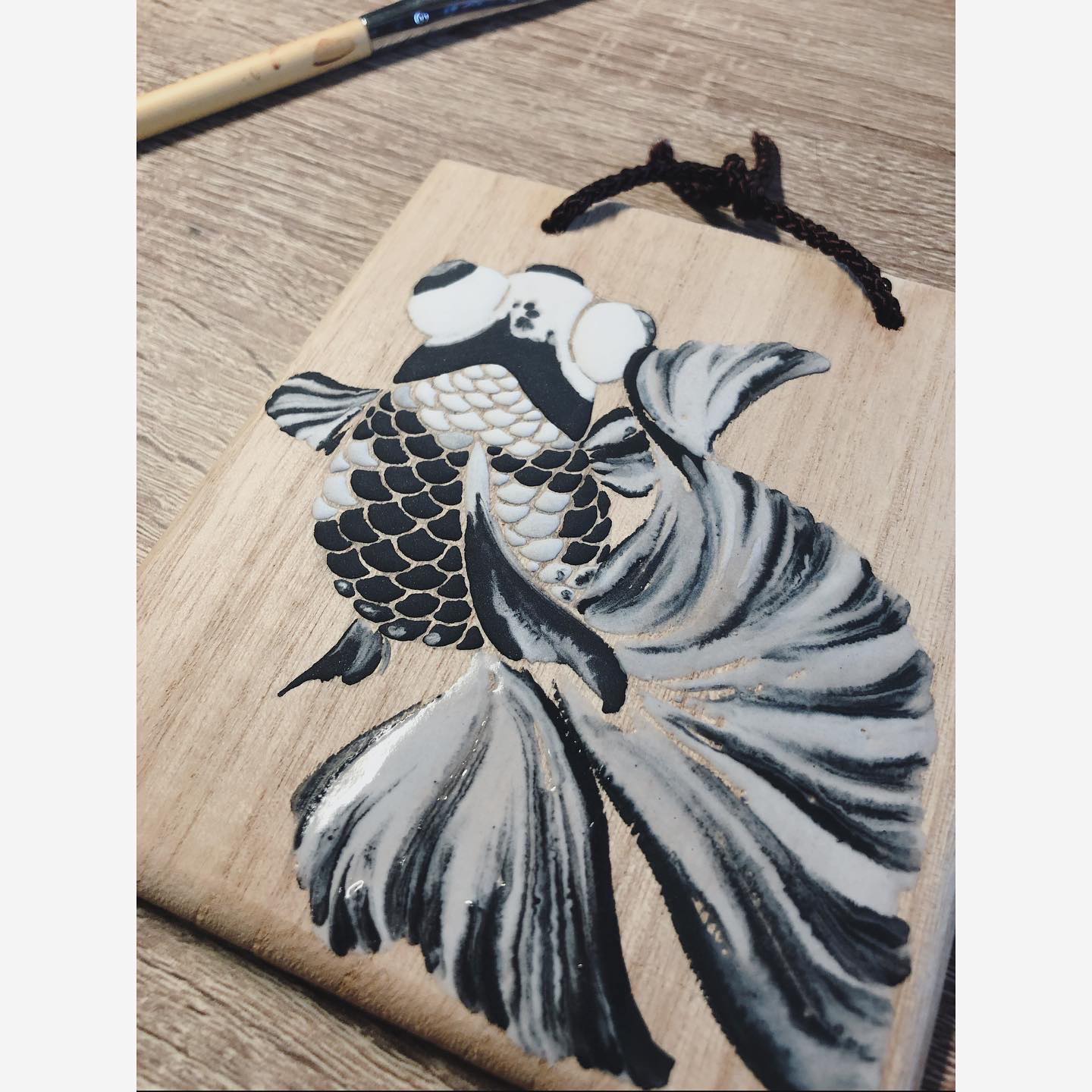 陳珮怡 岩彩畫金魚