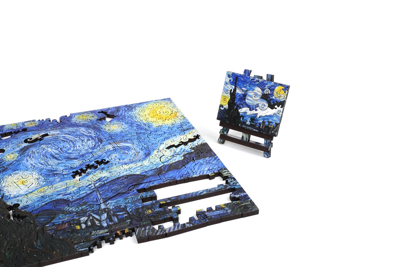 海裡魚 - 《名畫博物館》梵谷雙面木質拼圖