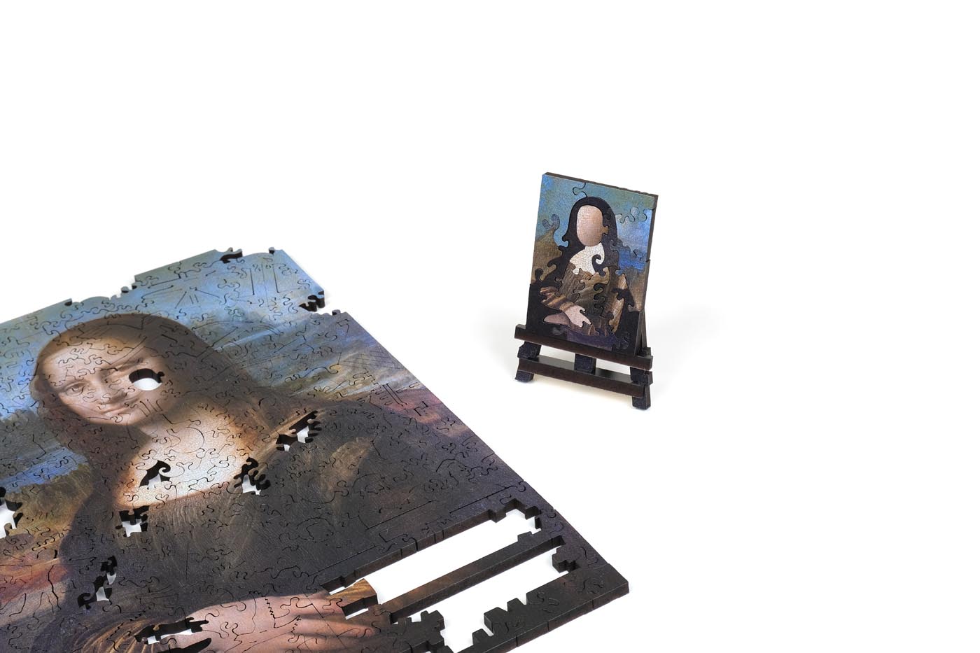 《名畫博物館》達文西雙面木質拼圖