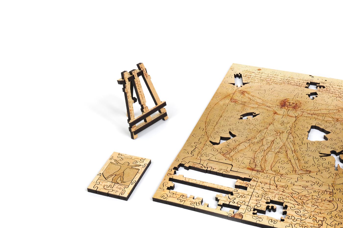 《名畫博物館》達文西雙面木質拼圖