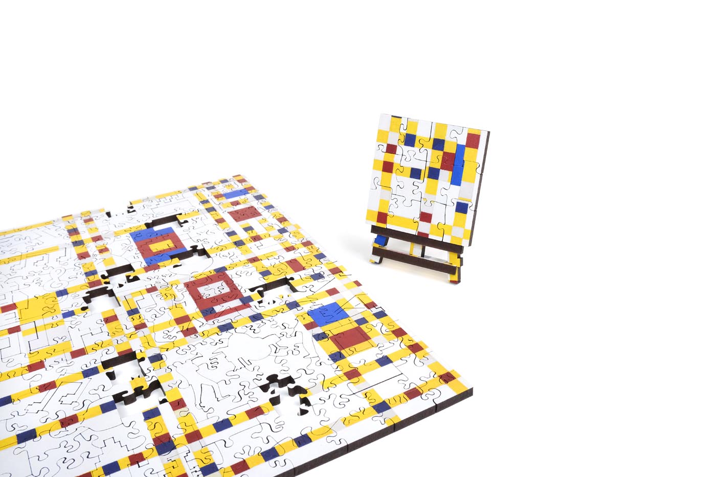 《名畫博物館》蒙德里安雙面木質拼圖