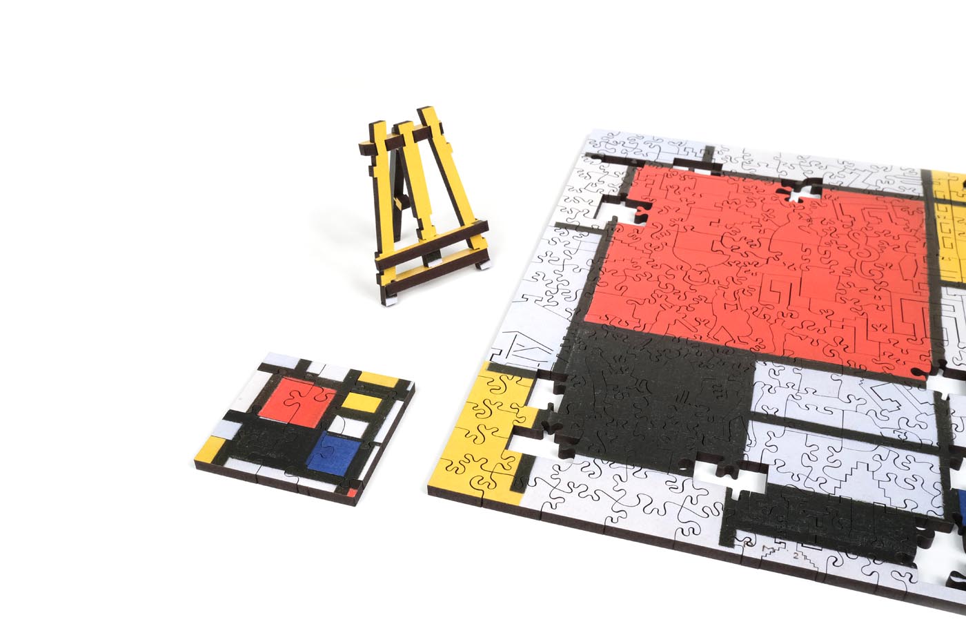 《名畫博物館》蒙德里安雙面木質拼圖