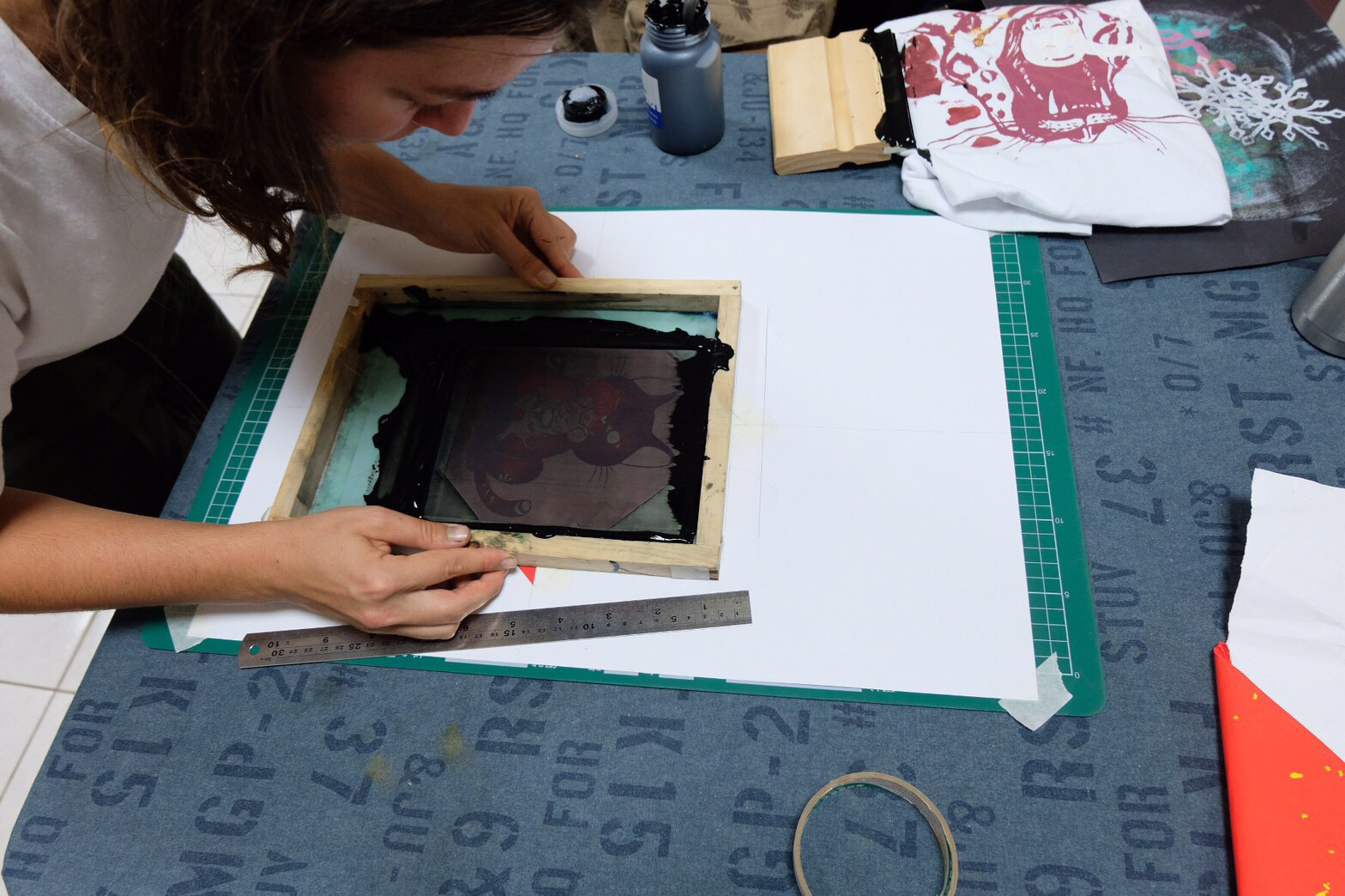 鼠年春聯印製過程