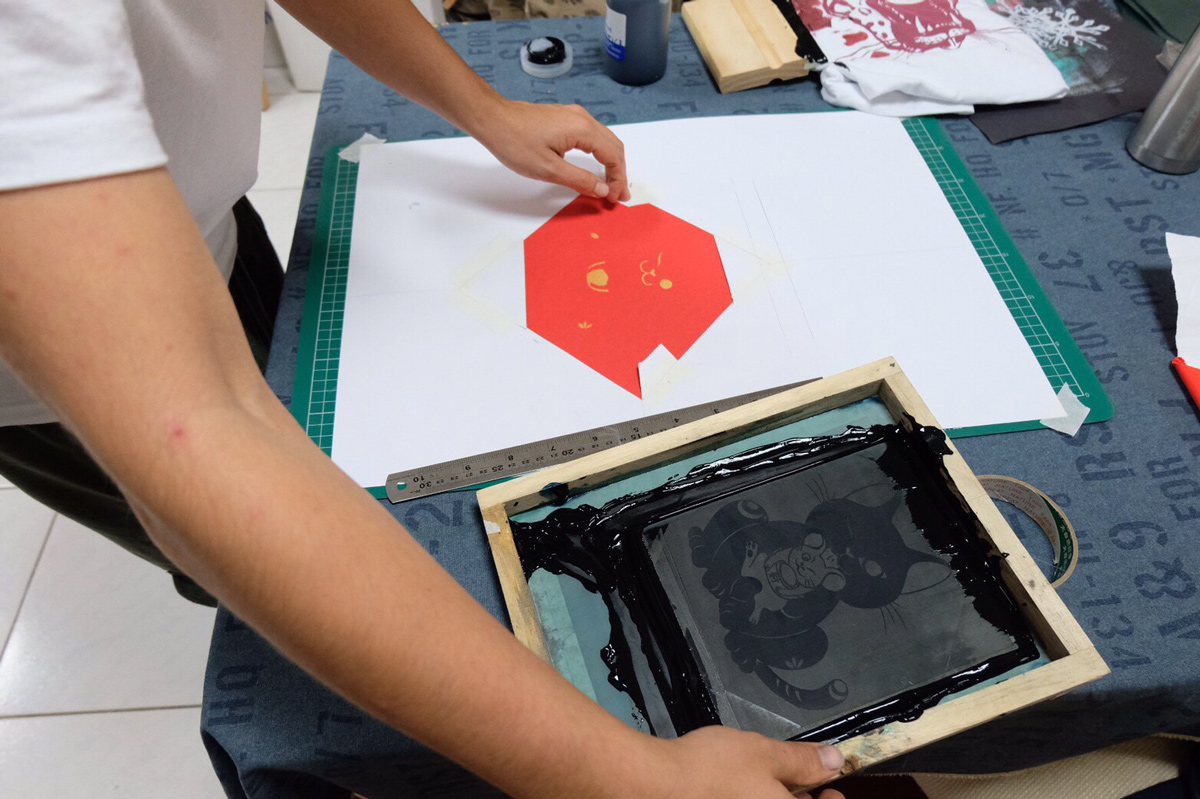 鼠年春聯印製過程